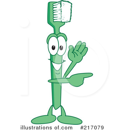 Royalty-Free (RF) Toothbrush Mascot Clipart Illustration by Mascot Junction - Stock Sample #217079