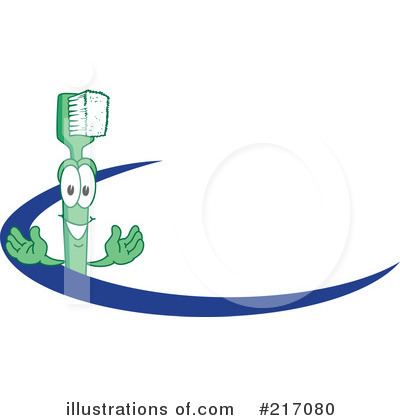 Royalty-Free (RF) Toothbrush Mascot Clipart Illustration by Mascot Junction - Stock Sample #217080