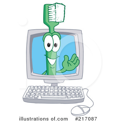 Toothbrush Character Clipart #217087 by Mascot Junction