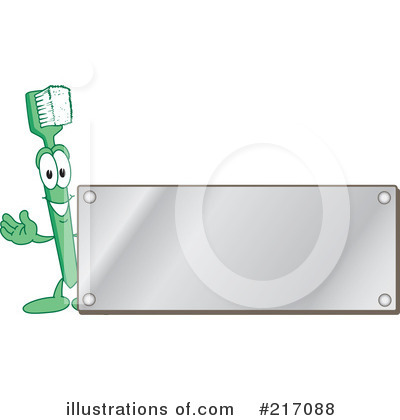 Royalty-Free (RF) Toothbrush Mascot Clipart Illustration by Mascot Junction - Stock Sample #217088
