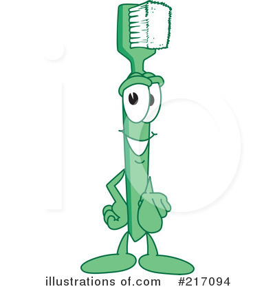 Toothbrush Character Clipart #217094 by Mascot Junction