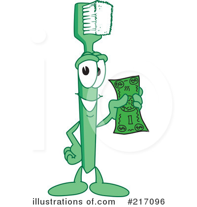 Royalty-Free (RF) Toothbrush Mascot Clipart Illustration by Mascot Junction - Stock Sample #217096