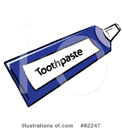 Royalty-Free (RF) Toothpaste Clipart Illustration by Pams Clipart - Stock Sample #82247