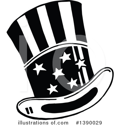 Royalty-Free (RF) Top Hat Clipart Illustration by Prawny Vintage - Stock Sample #1390029