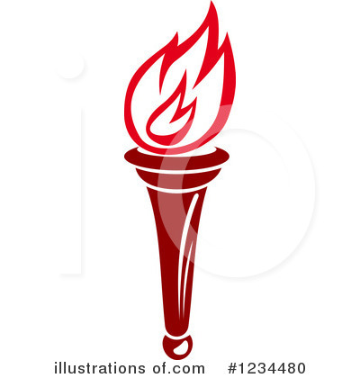 Royalty-Free (RF) Torch Clipart Illustration by Vector Tradition SM - Stock Sample #1234480