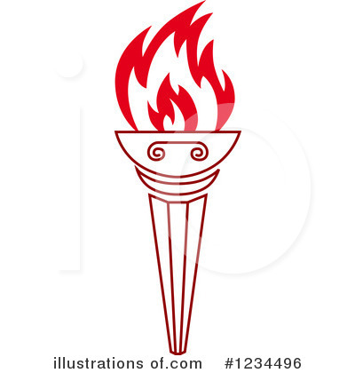 Royalty-Free (RF) Torch Clipart Illustration by Vector Tradition SM - Stock Sample #1234496
