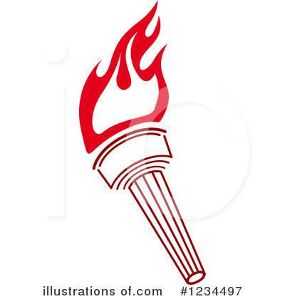 Royalty-Free (RF) Torch Clipart Illustration by Vector Tradition SM - Stock Sample #1234497