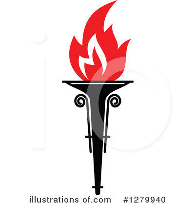 Royalty-Free (RF) Torch Clipart Illustration by Vector Tradition SM - Stock Sample #1279940