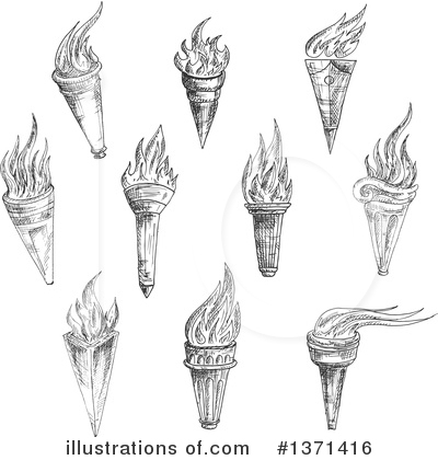 Royalty-Free (RF) Torch Clipart Illustration by Vector Tradition SM - Stock Sample #1371416