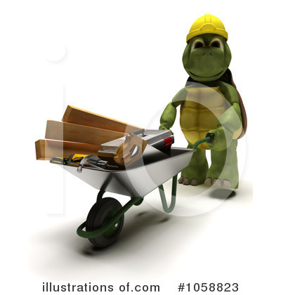 Royalty-Free (RF) Tortoise Clipart Illustration by KJ Pargeter - Stock Sample #1058823