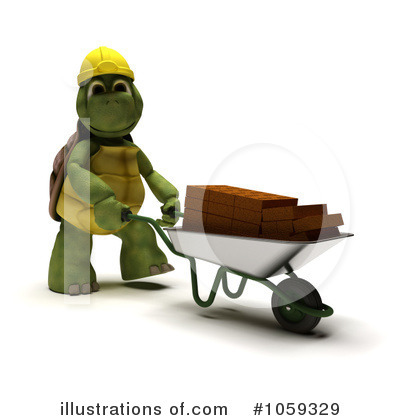 Royalty-Free (RF) Tortoise Clipart Illustration by KJ Pargeter - Stock Sample #1059329