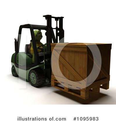 Forklift Clipart #1095983 by KJ Pargeter