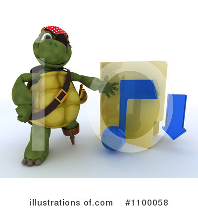 Royalty-Free (RF) Tortoise Clipart Illustration by KJ Pargeter - Stock Sample #1100058