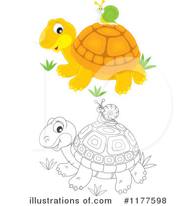 Royalty-Free (RF) Tortoise Clipart Illustration by Alex Bannykh - Stock Sample #1177598