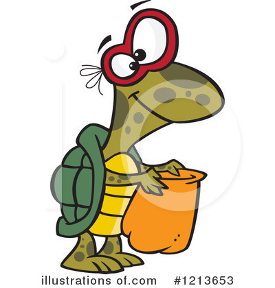Royalty-Free (RF) Tortoise Clipart Illustration by toonaday - Stock Sample #1213653