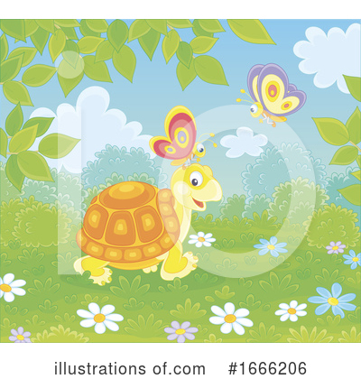 Royalty-Free (RF) Tortoise Clipart Illustration by Alex Bannykh - Stock Sample #1666206