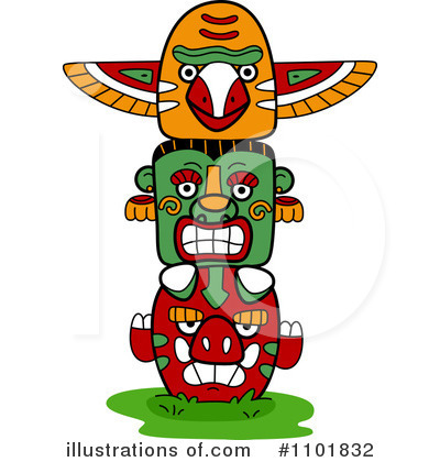 Royalty-Free (RF) Totem Pole Clipart Illustration by BNP Design Studio - Stock Sample #1101832