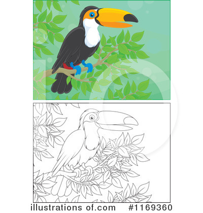 Royalty-Free (RF) Toucan Clipart Illustration by Alex Bannykh - Stock Sample #1169360