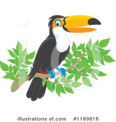 Royalty-Free (RF) Toucan Clipart Illustration by Alex Bannykh - Stock Sample #1189816