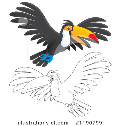 Royalty-Free (RF) Toucan Clipart Illustration by Alex Bannykh - Stock Sample #1190799