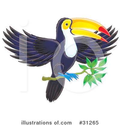 Royalty-Free (RF) Toucan Clipart Illustration by Alex Bannykh - Stock Sample #31265