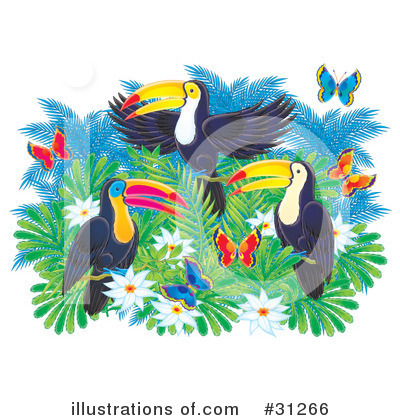 Royalty-Free (RF) Toucan Clipart Illustration by Alex Bannykh - Stock Sample #31266