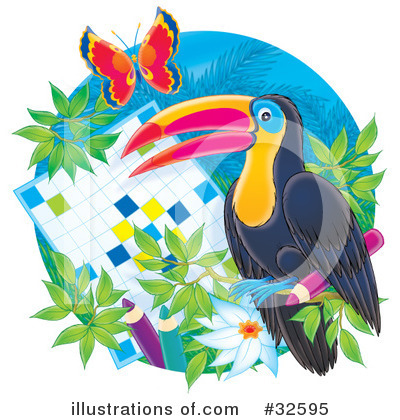 Royalty-Free (RF) Toucan Clipart Illustration by Alex Bannykh - Stock Sample #32595