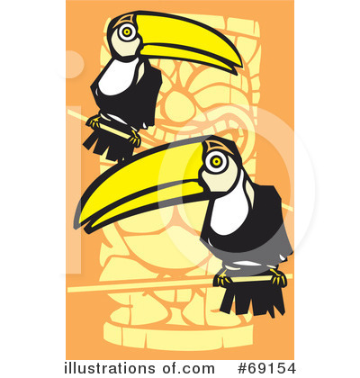 Royalty-Free (RF) Toucan Clipart Illustration by xunantunich - Stock Sample #69154