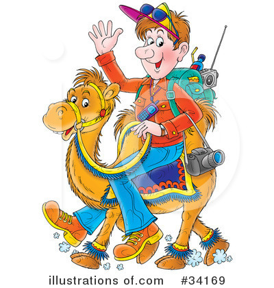 Royalty-Free (RF) Tourist Clipart Illustration by Alex Bannykh - Stock Sample #34169