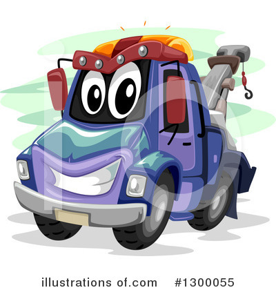 Royalty-Free (RF) Tow Truck Clipart Illustration by BNP Design Studio - Stock Sample #1300055