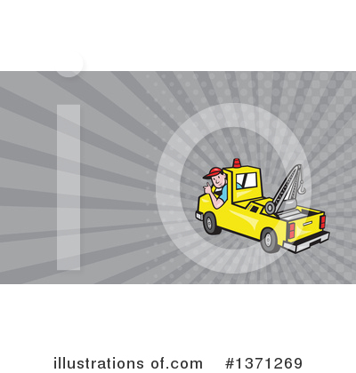 Royalty-Free (RF) Tow Truck Clipart Illustration by patrimonio - Stock Sample #1371269
