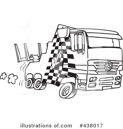 Royalty-Free (RF) Tow Truck Clipart Illustration by toonaday - Stock Sample #438017