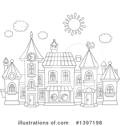 Royalty-Free (RF) Town Clipart Illustration by Alex Bannykh - Stock Sample #1397198