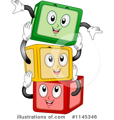 Royalty-Free (RF) Toy Blocks Clipart Illustration by BNP Design Studio - Stock Sample #1145346