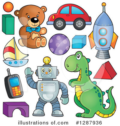 Royalty-Free (RF) Toy Clipart Illustration by visekart - Stock Sample #1287936