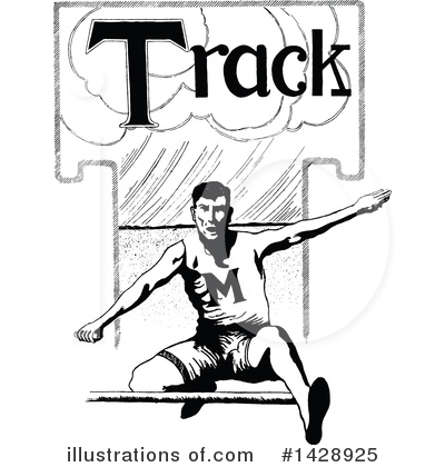 Royalty-Free (RF) Track And Field Clipart Illustration by Prawny Vintage - Stock Sample #1428925