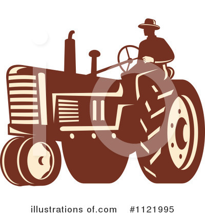 Royalty-Free (RF) Tractor Clipart Illustration by patrimonio - Stock Sample #1121995