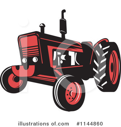 Royalty-Free (RF) Tractor Clipart Illustration by patrimonio - Stock Sample #1144860