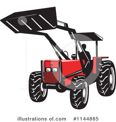 Royalty-Free (RF) Tractor Clipart Illustration by patrimonio - Stock Sample #1144865