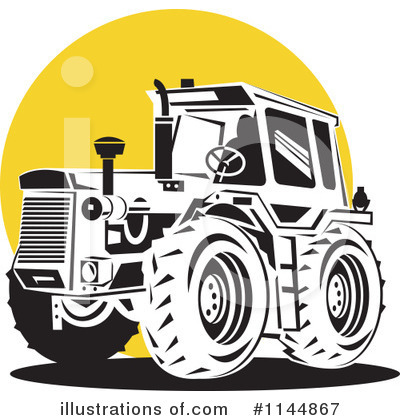 Royalty-Free (RF) Tractor Clipart Illustration by patrimonio - Stock Sample #1144867