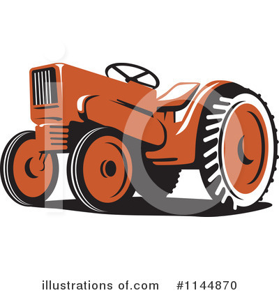 Royalty-Free (RF) Tractor Clipart Illustration by patrimonio - Stock Sample #1144870