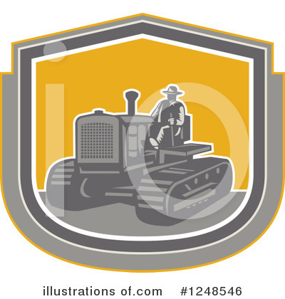 Royalty-Free (RF) Tractor Clipart Illustration by patrimonio - Stock Sample #1248546