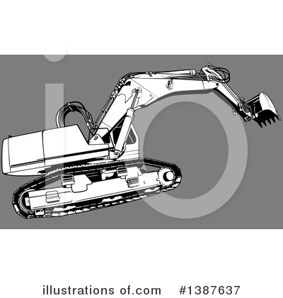 Excavator Clipart #1387637 by dero
