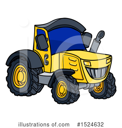 Royalty-Free (RF) Tractor Clipart Illustration by AtStockIllustration - Stock Sample #1524632