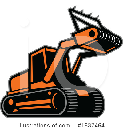 Royalty-Free (RF) Tractor Clipart Illustration by patrimonio - Stock Sample #1637464