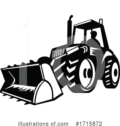 Royalty-Free (RF) Tractor Clipart Illustration by patrimonio - Stock Sample #1715872