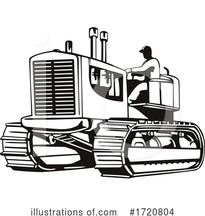 Royalty-Free (RF) Tractor Clipart Illustration by patrimonio - Stock Sample #1720804