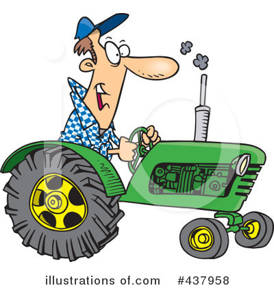 Royalty-Free (RF) Tractor Clipart Illustration by toonaday - Stock Sample #437958