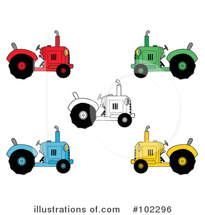 Royalty-Free (RF) Tractors Clipart Illustration by Hit Toon - Stock Sample #102296
