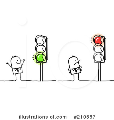 Royalty-Free (RF) Traffic Light Clipart Illustration by NL shop - Stock Sample #210587
